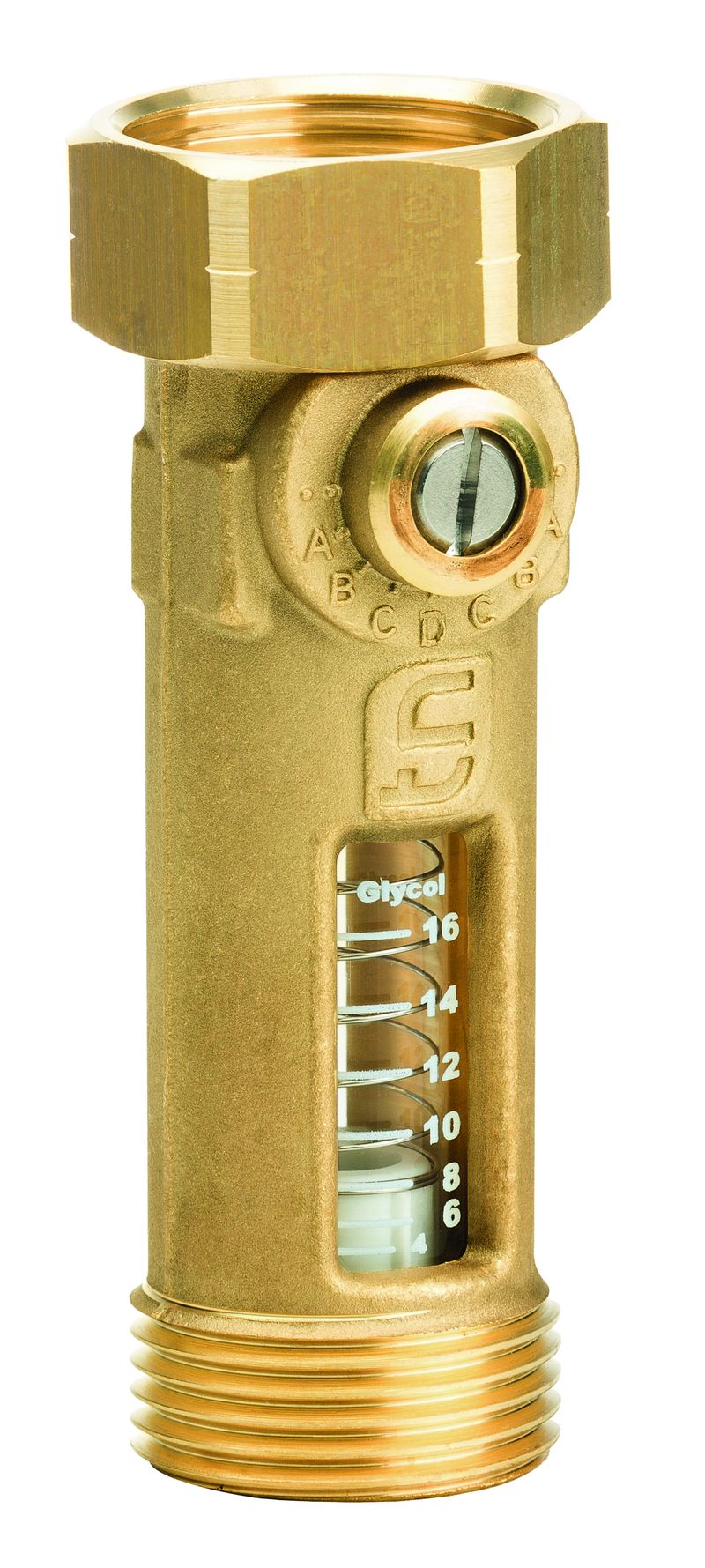 TacoSetter Inline 130 vyvažovací ventil 1"x1" vnější-vnitřní závit, 10-40 l/min., kvs 5,0 ; stupnice vody, typ E