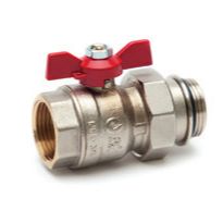 Kulový kohout pro rozdělovače 3/4" přímý, červená páka