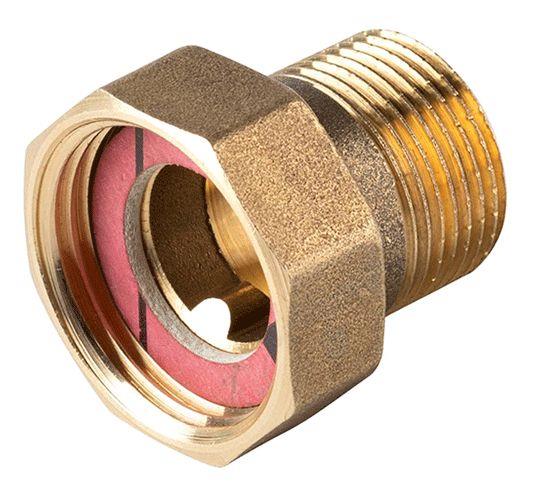 Prípojka závitová s plochým tesnením V-4302 1"x3/4" mosadz DN25xDN20