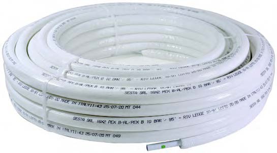 Potrubí SESTA PEX-AL-PEX 16x2 s izolací 6mm, role 50m, červená