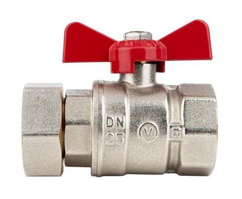 Kulový kohout SPIN 3/4"x3/4" s převlečnou maticí, s plochým těsněním, plnoprůtočný, 95°C, PN25, rozebíratelný